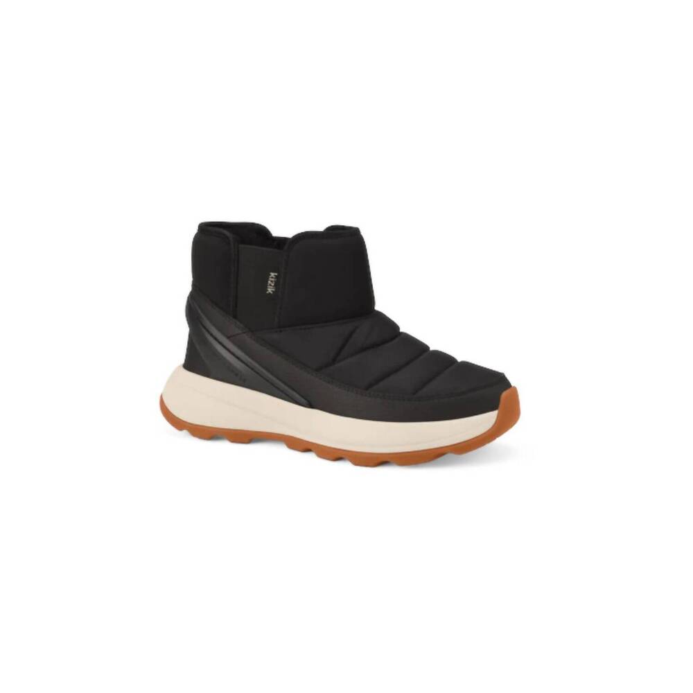 NEW KIZIK women's juno 2 low winter boots in black/whitecap gray